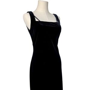 Vintage 90's Reggio Black Velvet Sexy Cutout Dress Size Small